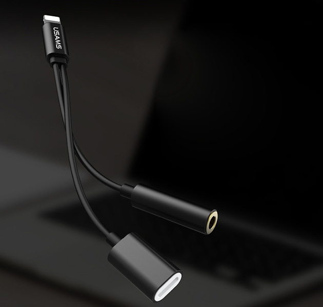 adapter หูฟังพร้อมชาร์จแบต iPhone 7 , 7 Plus